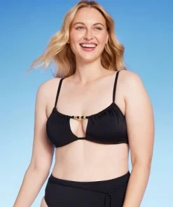 Women's Bead Detail Underwire Bikini Top - Shade & Shore™ Black -Default Template 7 GUEST f5e750a9 a6d4 4b89 ba9e 40c0a1b4605a 6