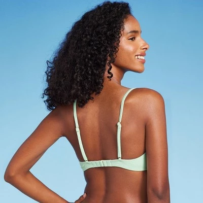 Women's Ribbed Underwire Bikini Top - Shade & Shore™ Green 3 Women's Ribbed Underwire Bikini Top - Shade & Shore™ Green