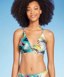 Women's Braided Strap Triangle Longline Bikini Top - Shade & Shore™ Multi Tropical Print -Default Template 7 GUEST f71ea340 8ad3 4207 b0df f4c66ceaa9f8
