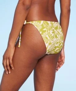 Women's Side-Tie Low-Rise Cheeky High Leg Bikini Bottom - Wild Fable⢠Pink