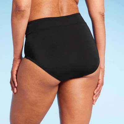 Lands' End Women's UPF 50 Full Coverage Tummy Control High Waist Bikini Bottom Navy Blue 3 Lands' End Women's UPF 50 Full Coverage Tummy Control High Waist Bikini Bottom Navy Blue