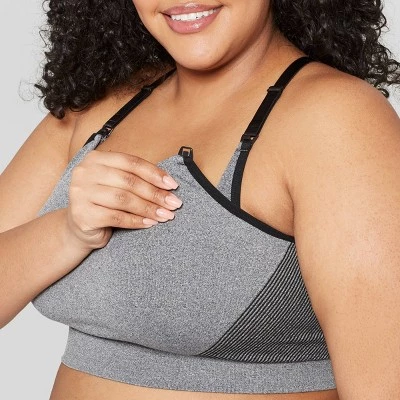 Women's Nursing Yoga Bra - Auden™ Heathered Gray 4 Women's Nursing Yoga Bra - Auden™ Heathered Gray - Image 2