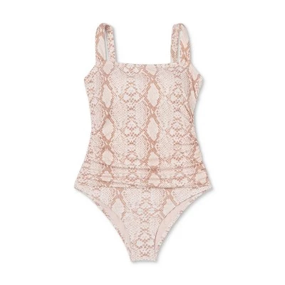 Women's Square Neck Ruched Medium Coverage One Piece Swimsuit - Kona Sol™ Multi 9 Women's Square Neck Ruched Medium Coverage One Piece Swimsuit - Kona Sol™ Multi - Image 7