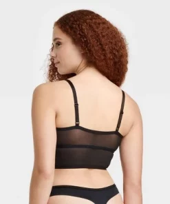 Women's Mesh Longline Bralette - Auden™ Black -Default Template 7 GUEST fd2e9d45 7f09 455f 94ea 842dc7993c0a