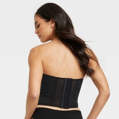 Women's Sequin Mesh Lingerie Corset - Auden™ Black 3 Women's Sequin Mesh Lingerie Corset - Auden™ Black